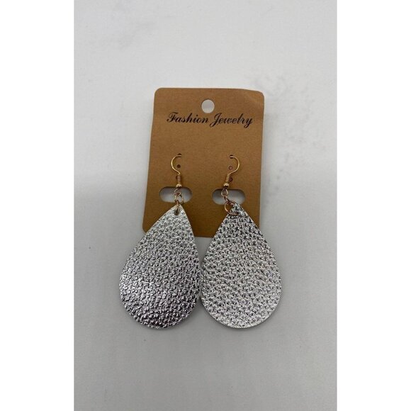 Women's Sliver Teardrop Statement Earrings Fashion Jewelry Hook Style Lightweigh - Picture 6 of 7